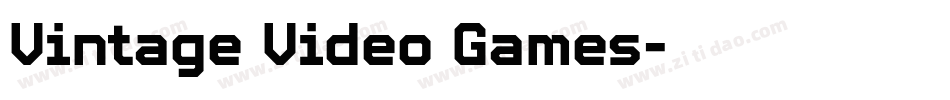 Vintage Video Games字体转换